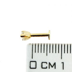 Időtlen elegancia – Arany piercing kristályos fejjel - 