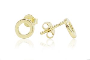 Arany fülbevaló stekkeres áttört kör 9mm - Arany fülbevaló