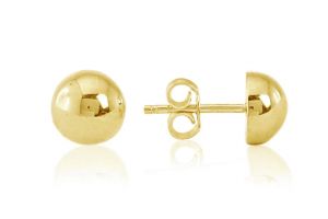 Arany fülbevaló stekkeres félgömb 8mm - Arany fülbevaló