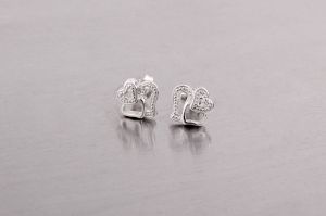 Ezüst fülbevaló szív ek-e-037 - 