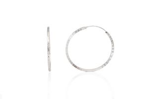 Ezüst fülbevaló vésett karika ródiumbevonatos - Férfi ezüst nyaklánc