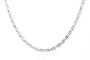 Férfi ezüst nyaklánc elegáns vésett préselt szemekből - 