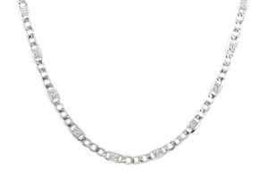 Férfi ezüst nyaklánc görögmintás Valentino ródiumbevonatos 6mm - 