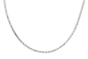 Férfi ezüst nyaklánc szögletes Király ródiumbevonatos 3mm - 