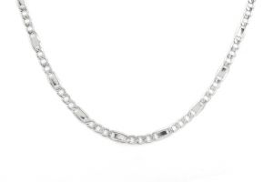 Férfi ezüst nyaklánc Valentino fényes betéttel ródiumbevonatos 4mm - 
