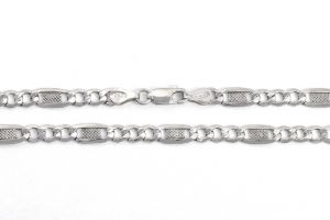 Férfi ezüst nyaklánc Valentino Pancer ródiumbevonatos 5mm - Férfi ezüst nyaklánc