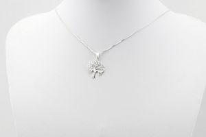 Ezüst medál életfa szívekkel - 