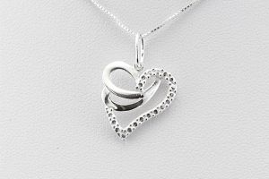 Ezüst medál szív mintával - Ezüst medál