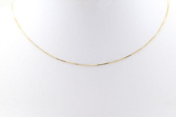 Arany nyaklánc velencei kocka 0.5mm széles