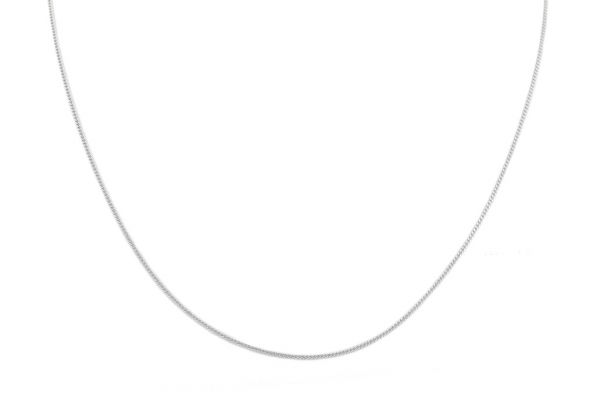 Fehér arany nyaklánc vékony pancer 1mm