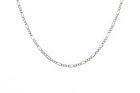 Ezüst nyaklánc Figaro ródiumbevonatos 2.5mm 