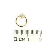 Arany színű csillag formájú piercing - ragyogj, mint egy igazi sztár!