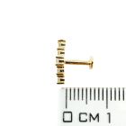 V-alakú arany piercing ragyogó kristályokkal – kifinomultság egy csipet csillogással