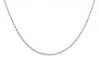 Ezüst nyaklánc vékony S Pancer ródiumbevonatos 2mm