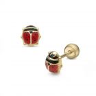 LISA arany gyermek fülbevaló csavaros katica JTAG-0413-18